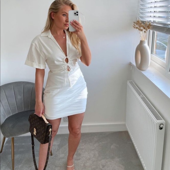 Zara Stretchy Linen Blend Dress - Picture 4 of 15